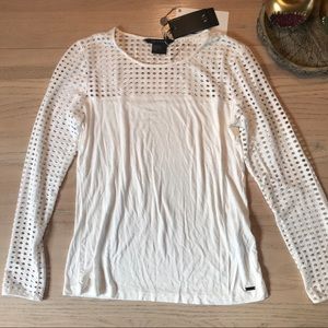 A/X Perforated Long Sleeves Top
